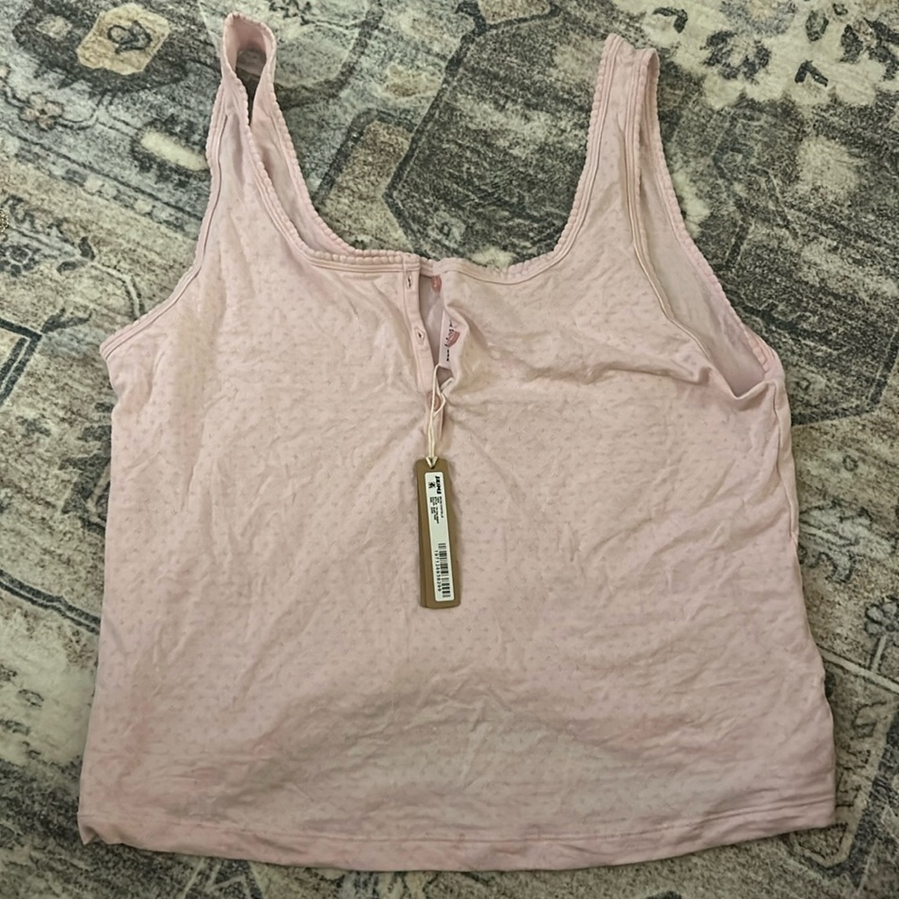 Skims (G1) MICRO pointelle tank NWT BABY PINK 2X/3X